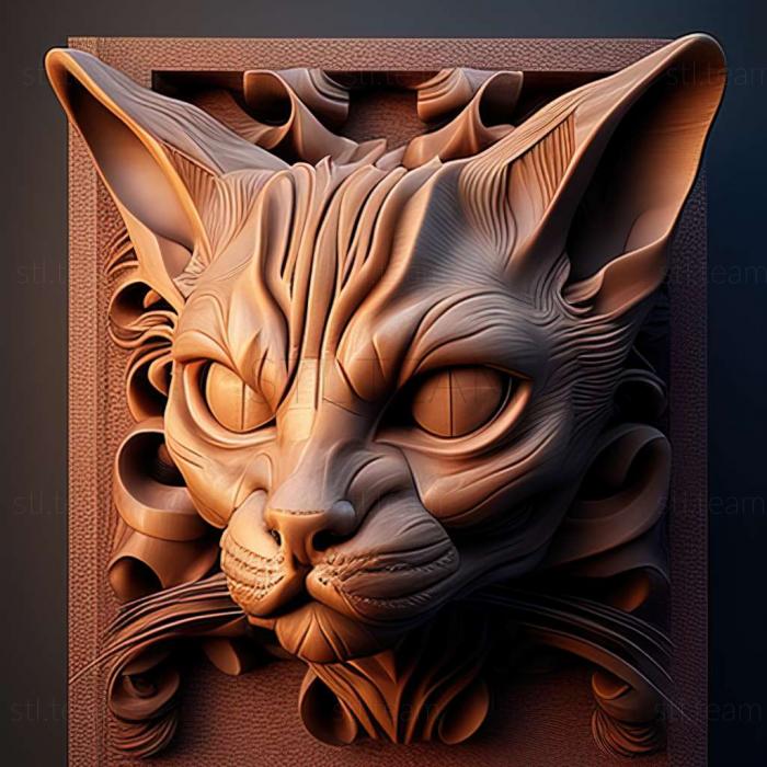 3D модель Мінскін кіт (STL)